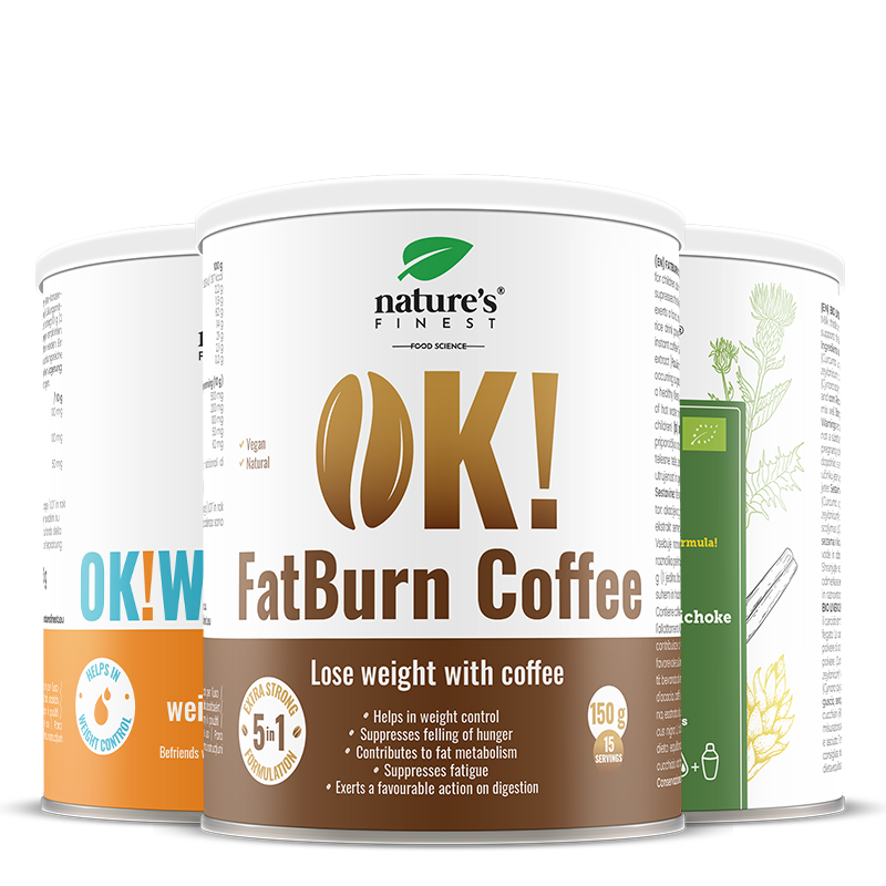 OK!FatBurn Coffee + OK!WaterOut + Liver Cleanse pacchetto