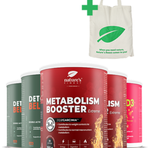 2x Detox Belly Burn + 2x Metabolism Booster Extreme + Vitamin D3 + Vitamin C + NF bag pacchetto
